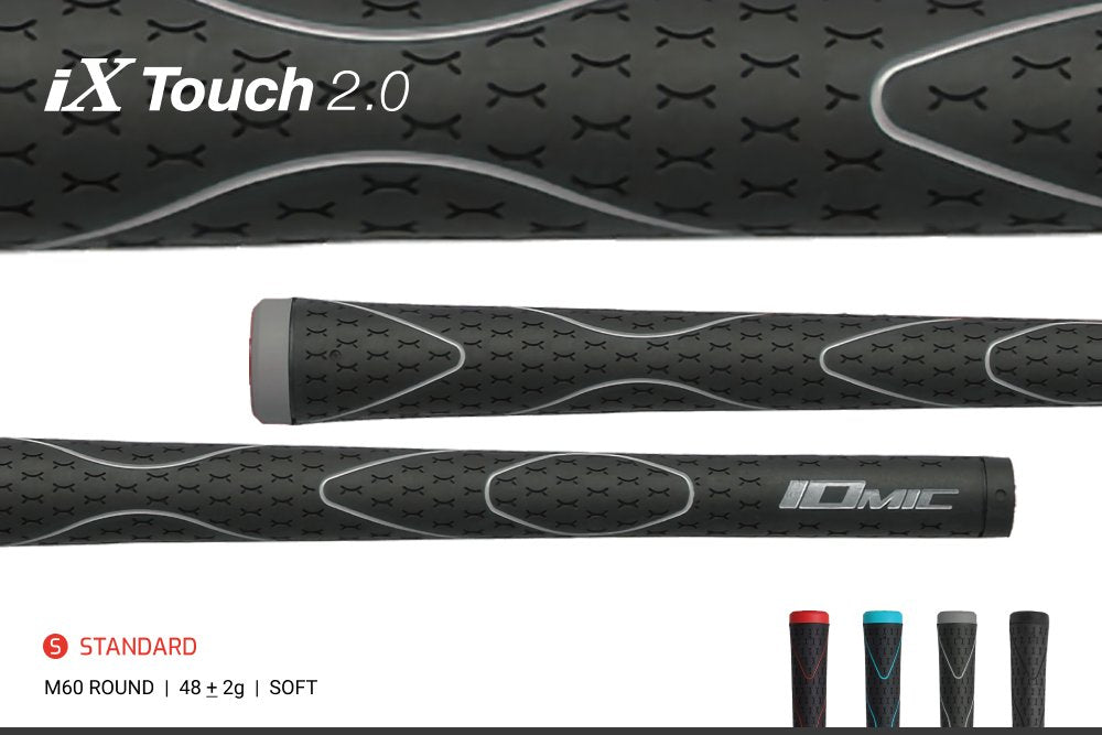 イオミック アイエックス タッチ 2.0 ブラック/シルバー無　6本セット IOMIC イオミック グリップ 「アイ エックス タッチ 2.0」 iX