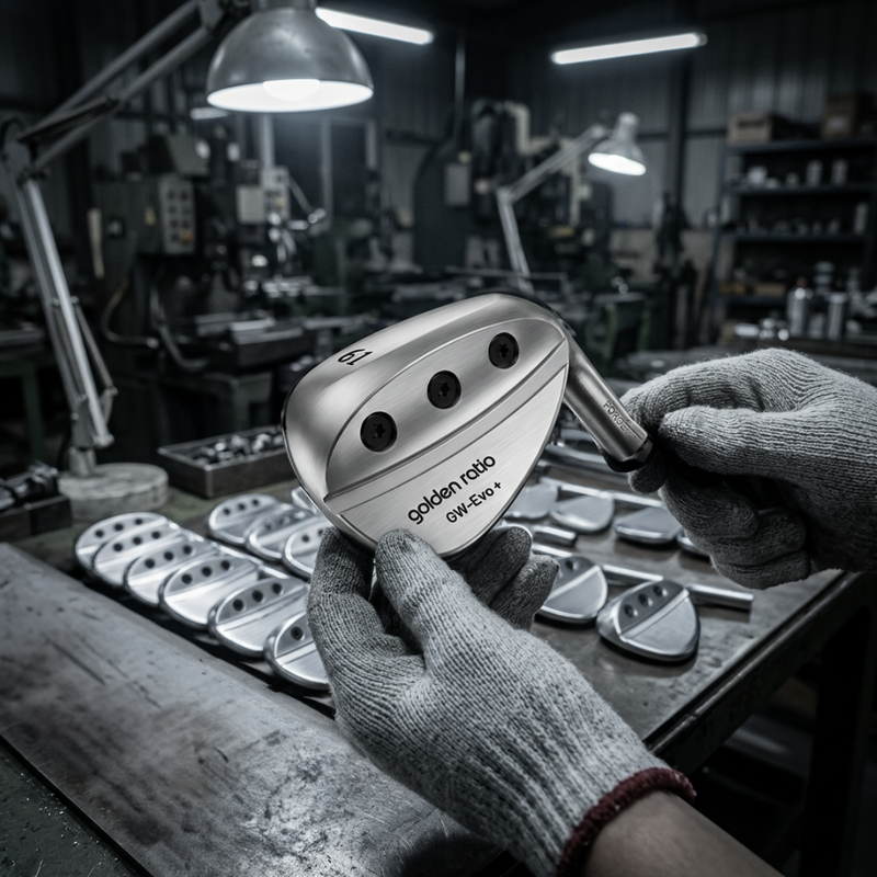 Final inspection of a Golden Ratio golf club head
