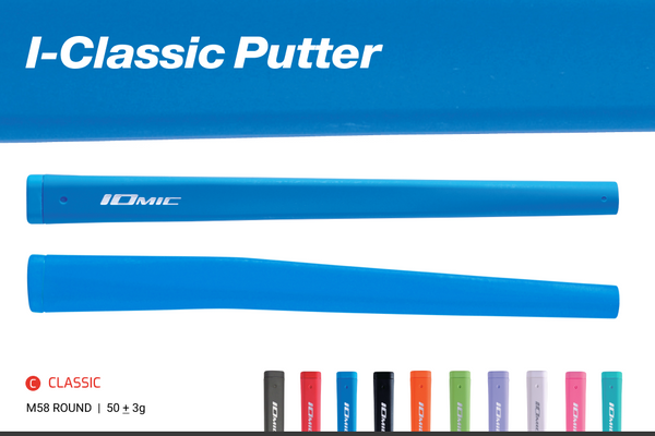 IOMIC(イオミック) ゴルフグリップ Putter Grip Regular Putter Grip Series ブルー M58 2mvetro Iomic I-Classic Standard Putter Grip – Grips4Less