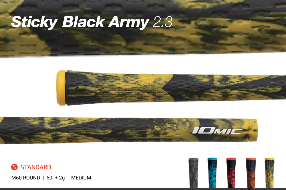 Sticky Black Army 2.3 Standard golf grip – IOMIC USA